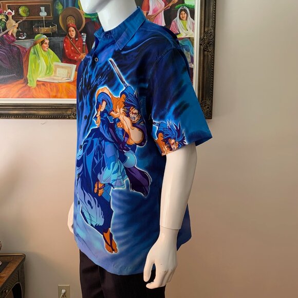 Vintage EXCO Jeans Anime Button Up Bowling Shirt - Picture 3 of 10